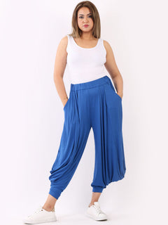 Plain Jersey Harem Trouser Royal Blue
