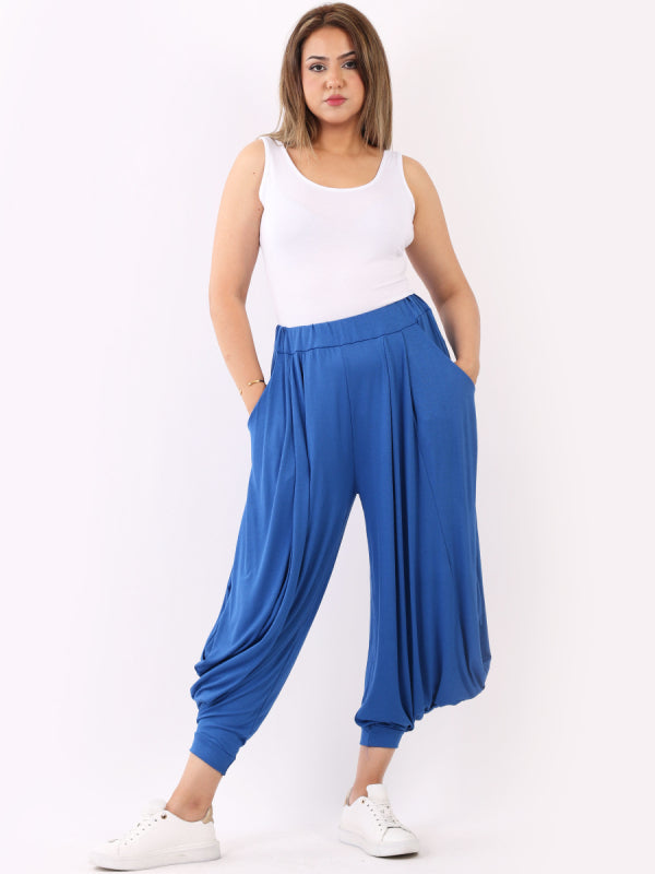 Plain Jersey Harem Trouser Royal Blue