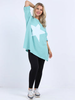 Women Plus Size Tee Aqua