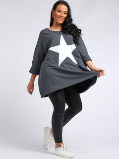 Women Plus Size Tee Charcoal