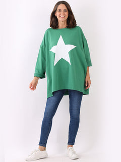 Women Plus Size Tee Green