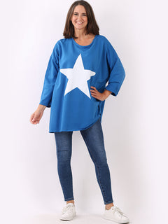 Women Plus Size Tee Royal Blue