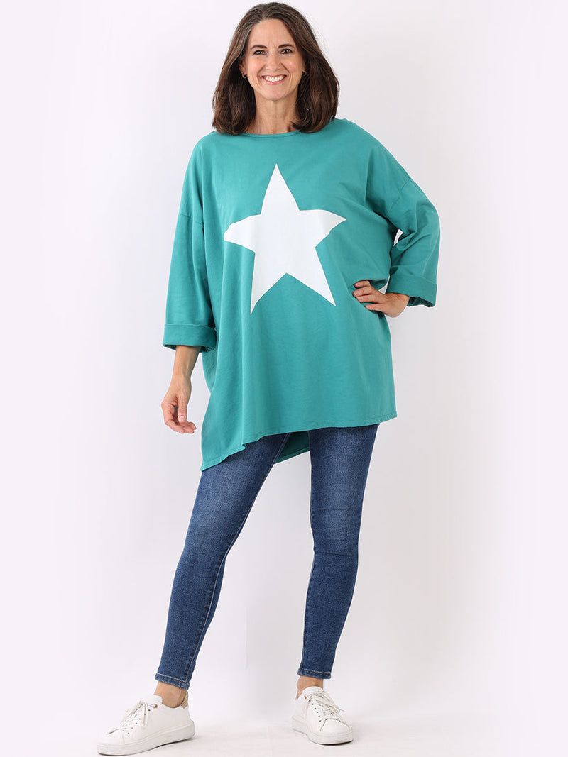 Women Plus Size Tee Teal
