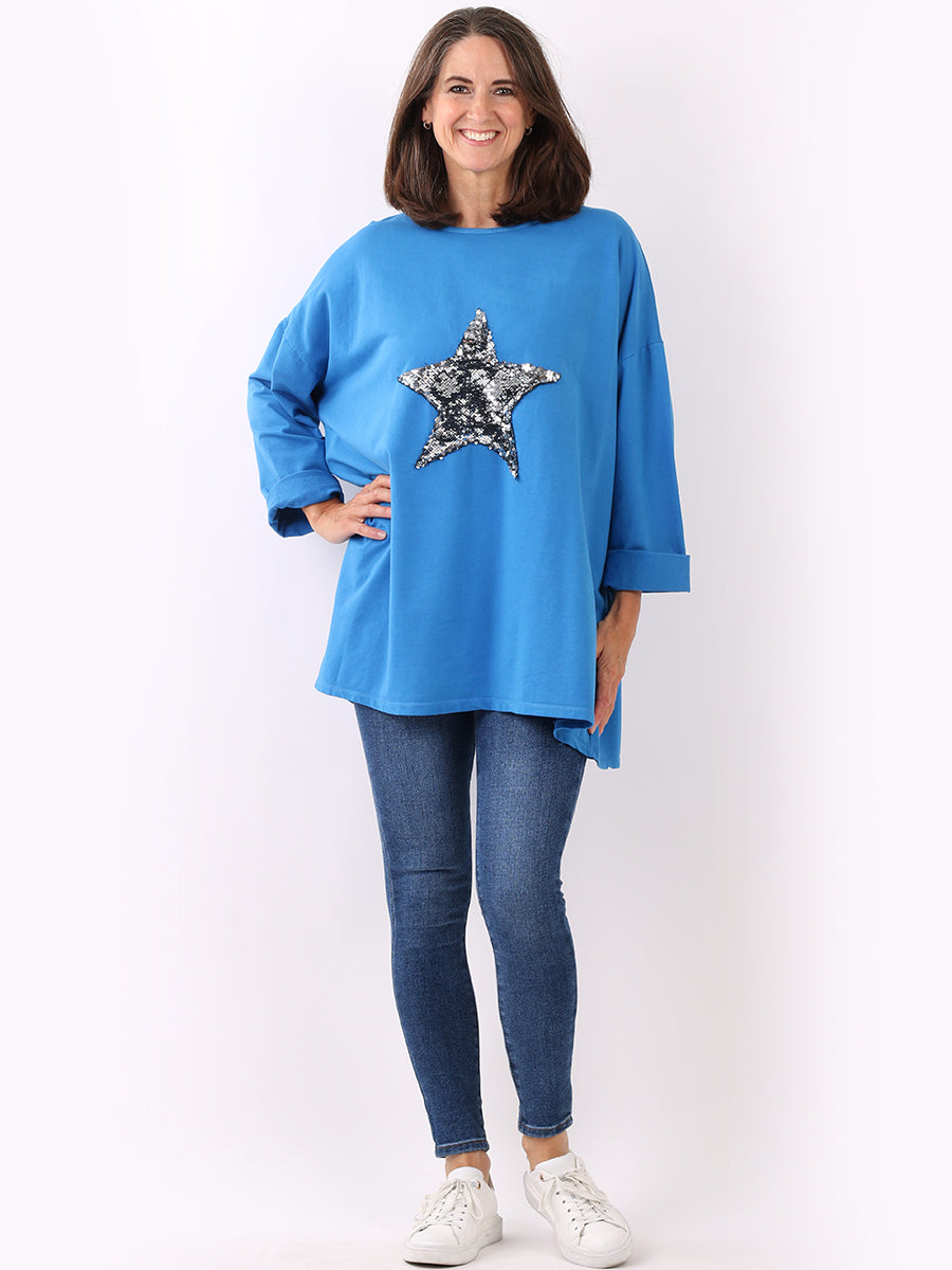 Italian Oversized Top Royal Blue