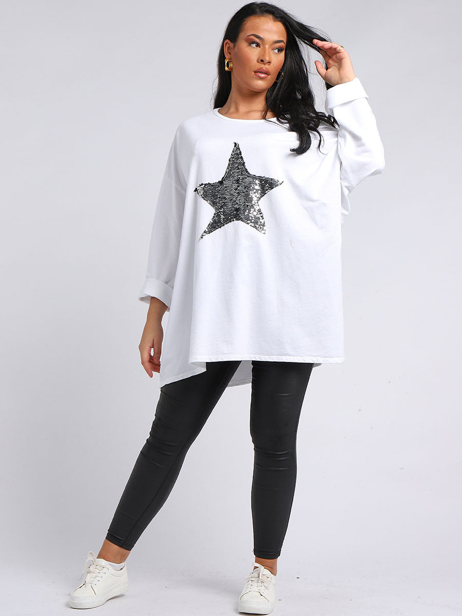 Italian Oversized Top White