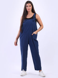 Corduroy Cotton Pabo Jumpsuit Navy
