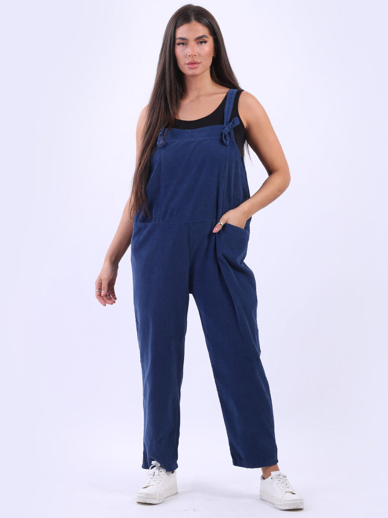 Corduroy Cotton Pabo Jumpsuit Navy