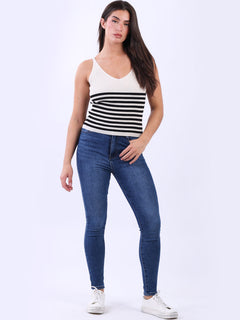 Cotton Crop Vest Beige