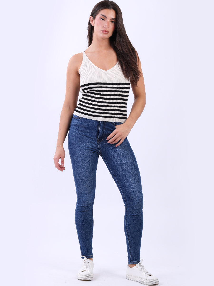 Cotton Crop Vest Beige