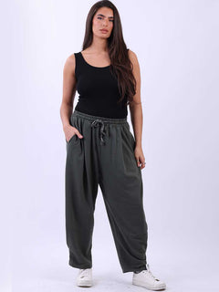 Women Cotton Trouser Khaki