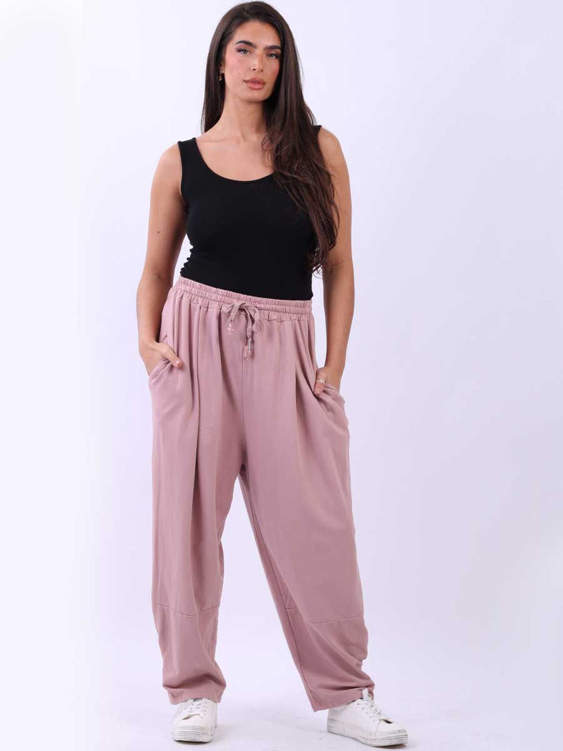Women Cotton Trouser Pink