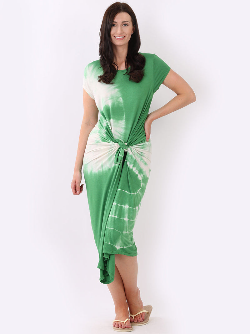 Tie Dye Maxi Dress Green