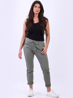 Ladies Crochet Magic Pant Khaki