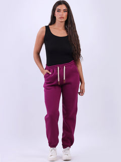 Cotton Fleece Trouser Magenta