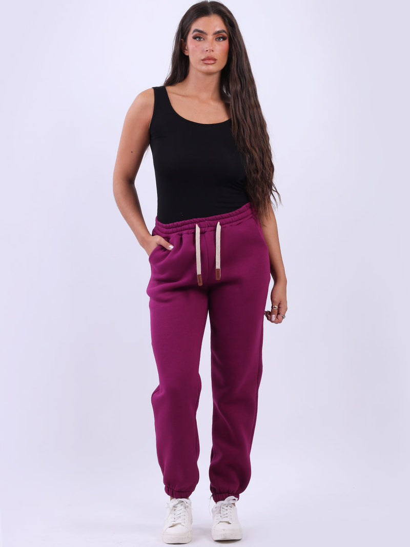 Cotton Fleece Trouser Magenta