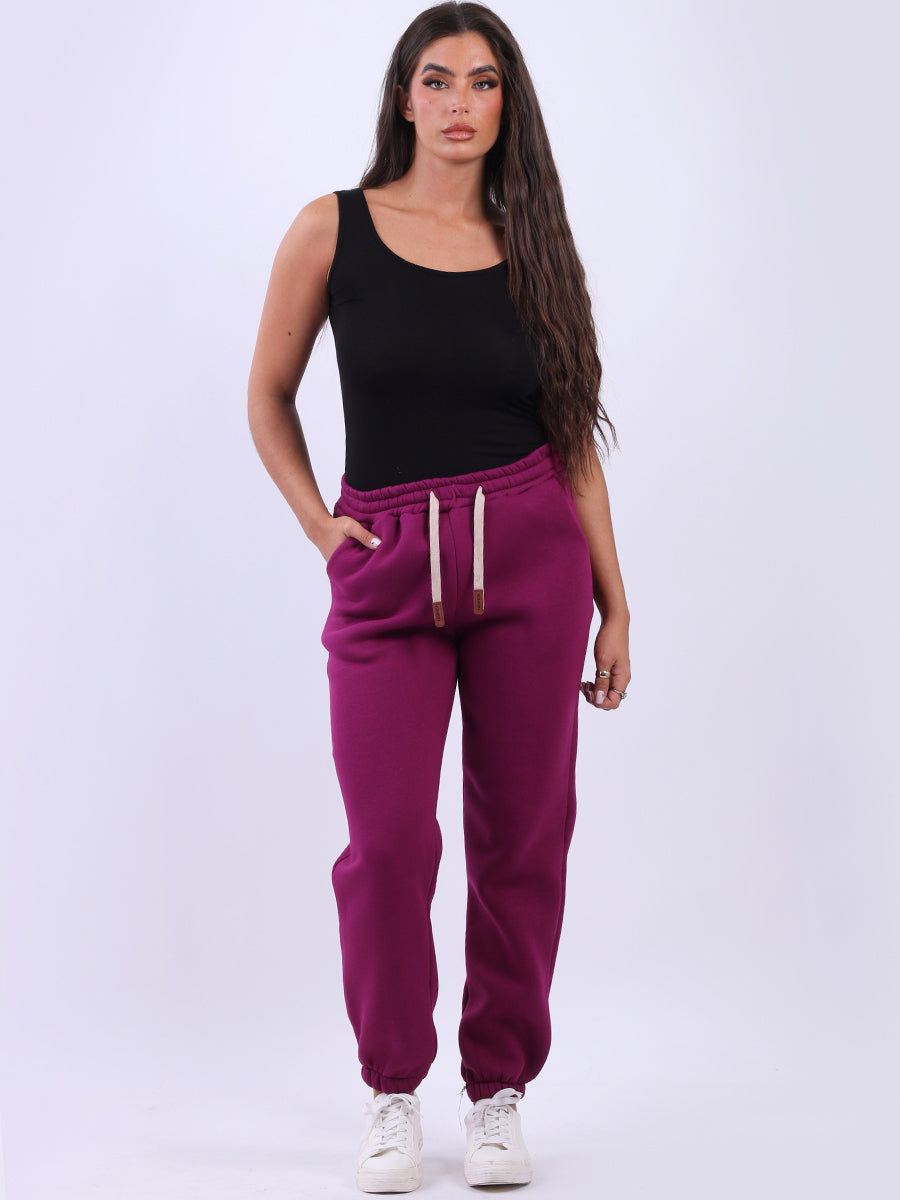 Cotton Fleece Trouser Magenta