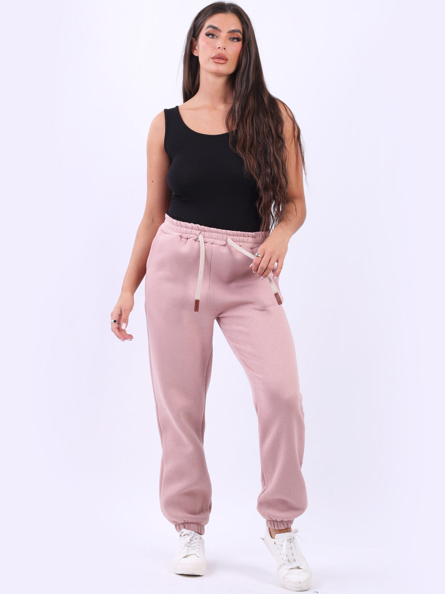 Cotton Fleece Trouser Pink