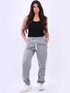 Cotton Fleece Trouser Silver