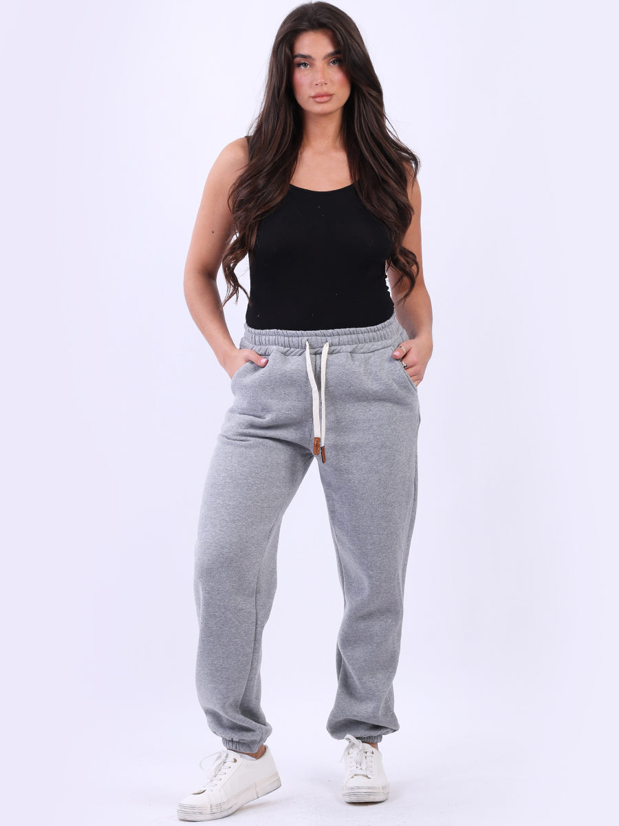 Cotton Fleece Trouser Silver