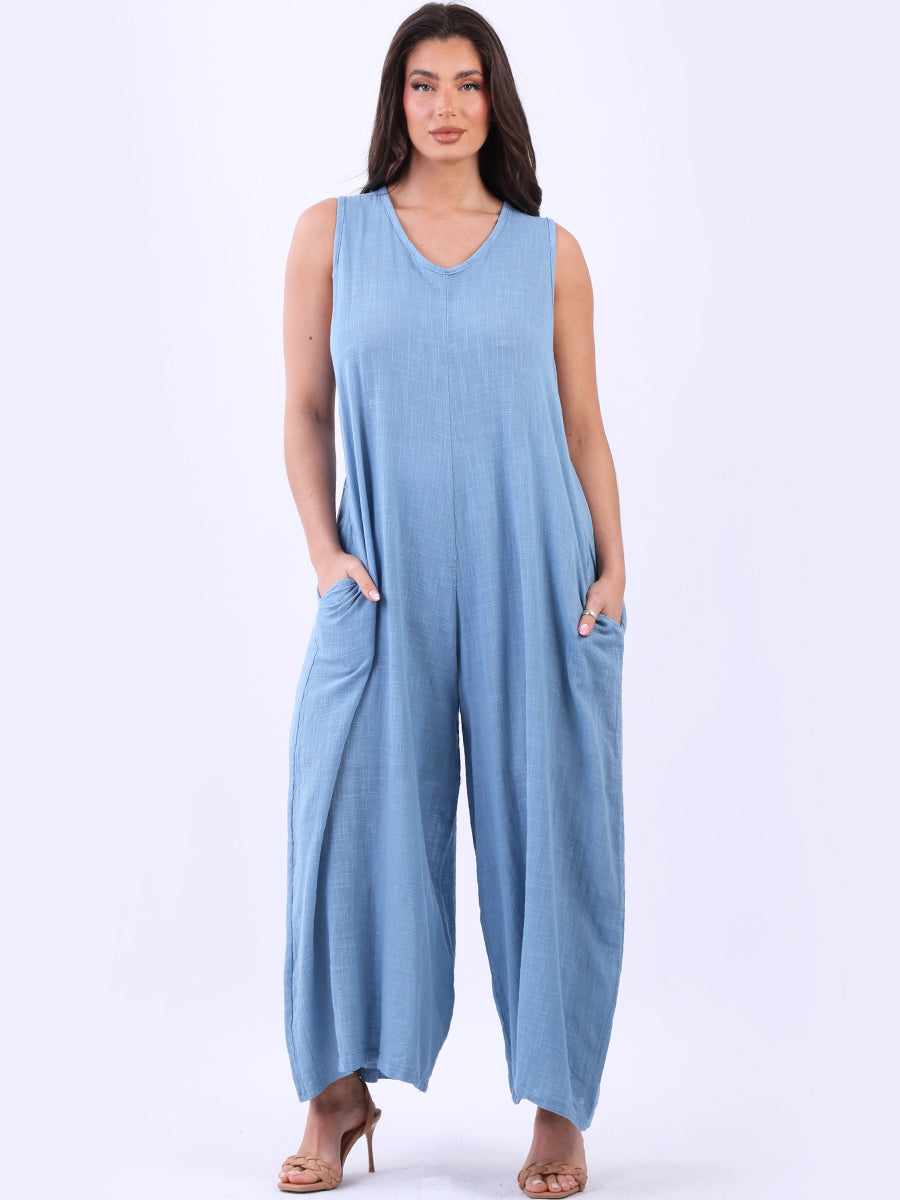 Women Tank Jumpsuit Denim