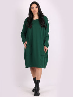 Women Cotton Dress Green