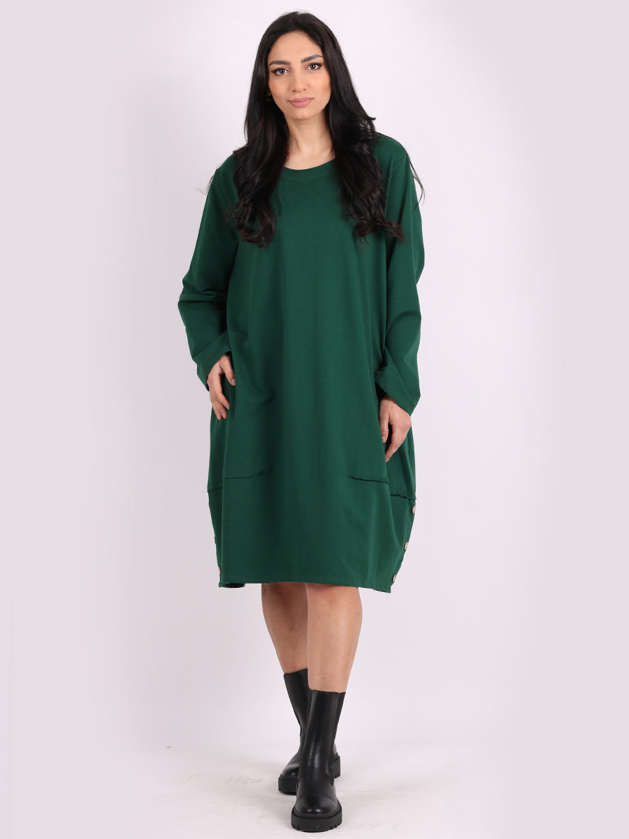 Women Cotton Dress Green