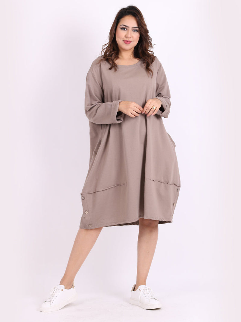 Women Cotton Dress Mocha