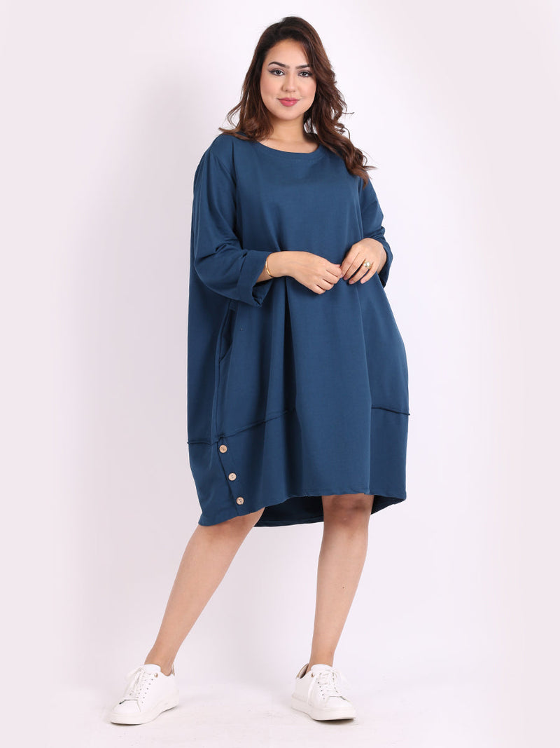 Women Cotton Dress Teal