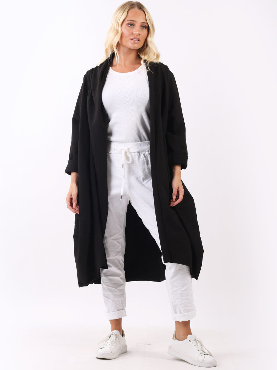 Oversized Lagenlook Cardigan Black