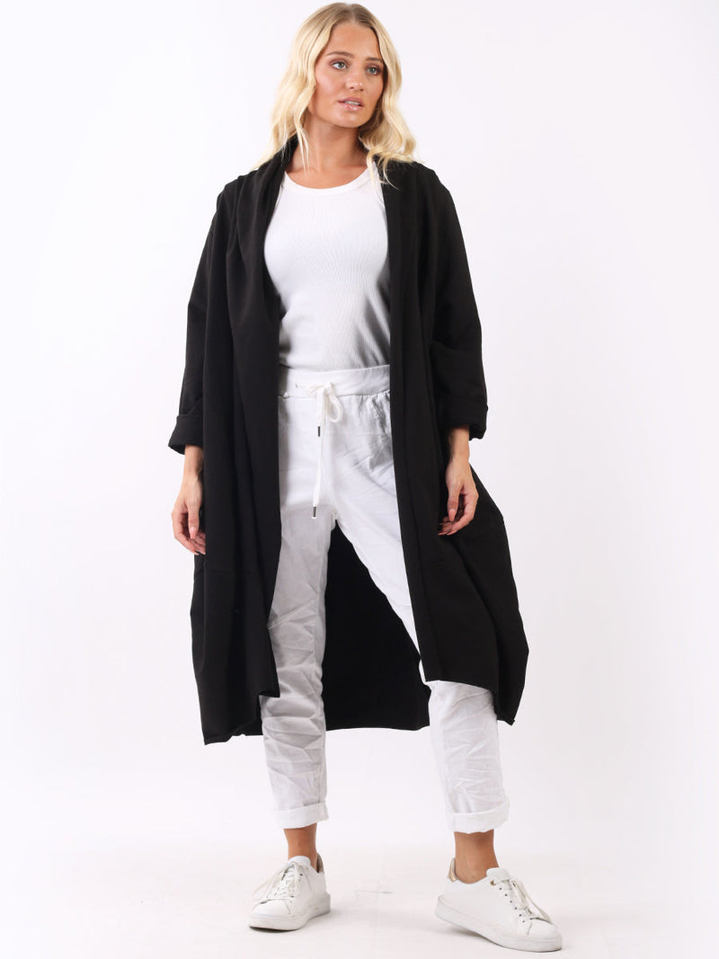 Oversized Lagenlook Cardigan Black