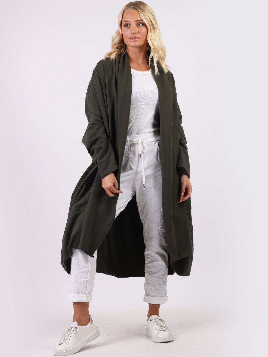 Oversized Lagenlook Cardigan Khaki