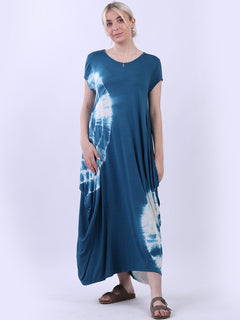 Tie Dye Maxi Dress Teal