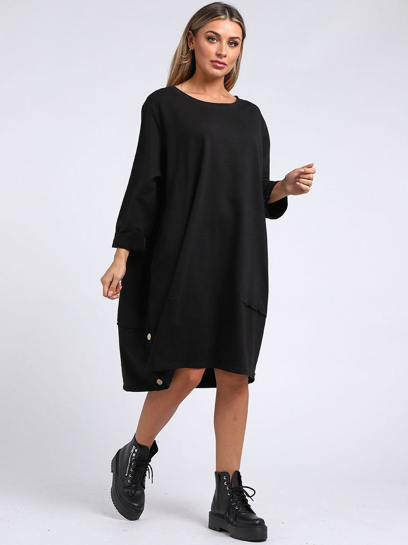  Women Cotton Dress Black