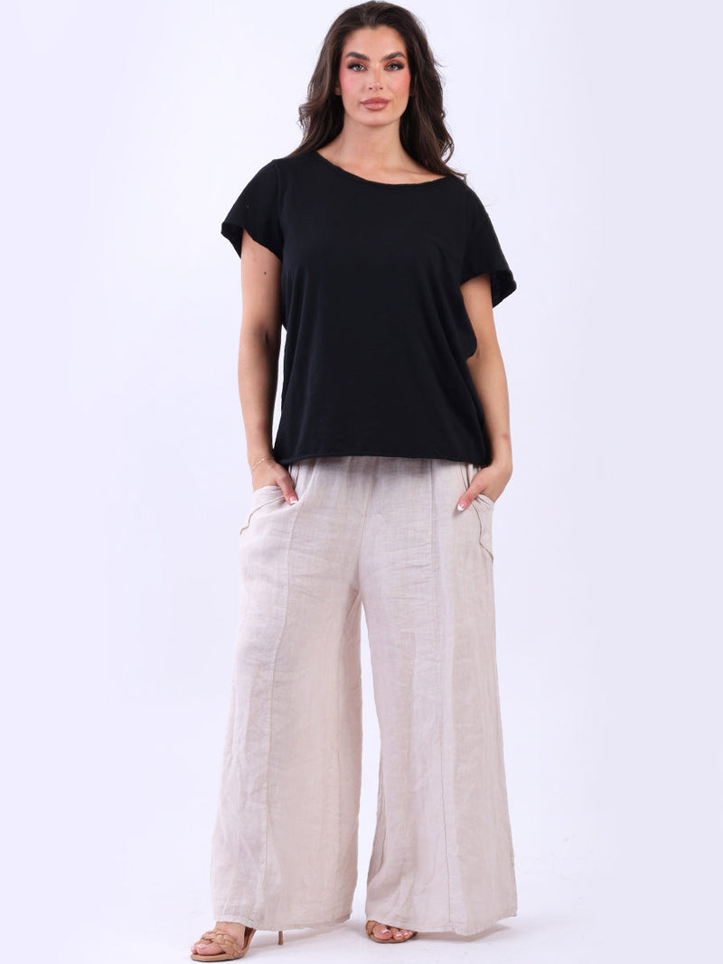 Plain Cotton Ladies T-Shirt Black