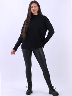 Cable Knit Cozy Jumper Black