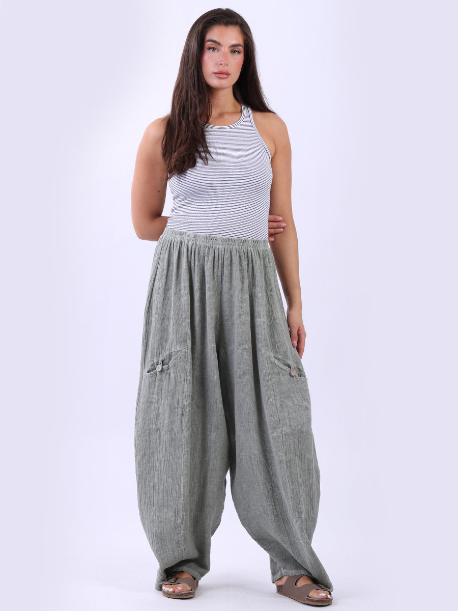 Plain Vintage Wash Trouser Khaki